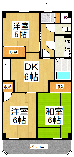 パラシオン五月女の間取り