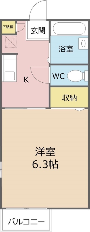パームコテージＡ棟の間取り