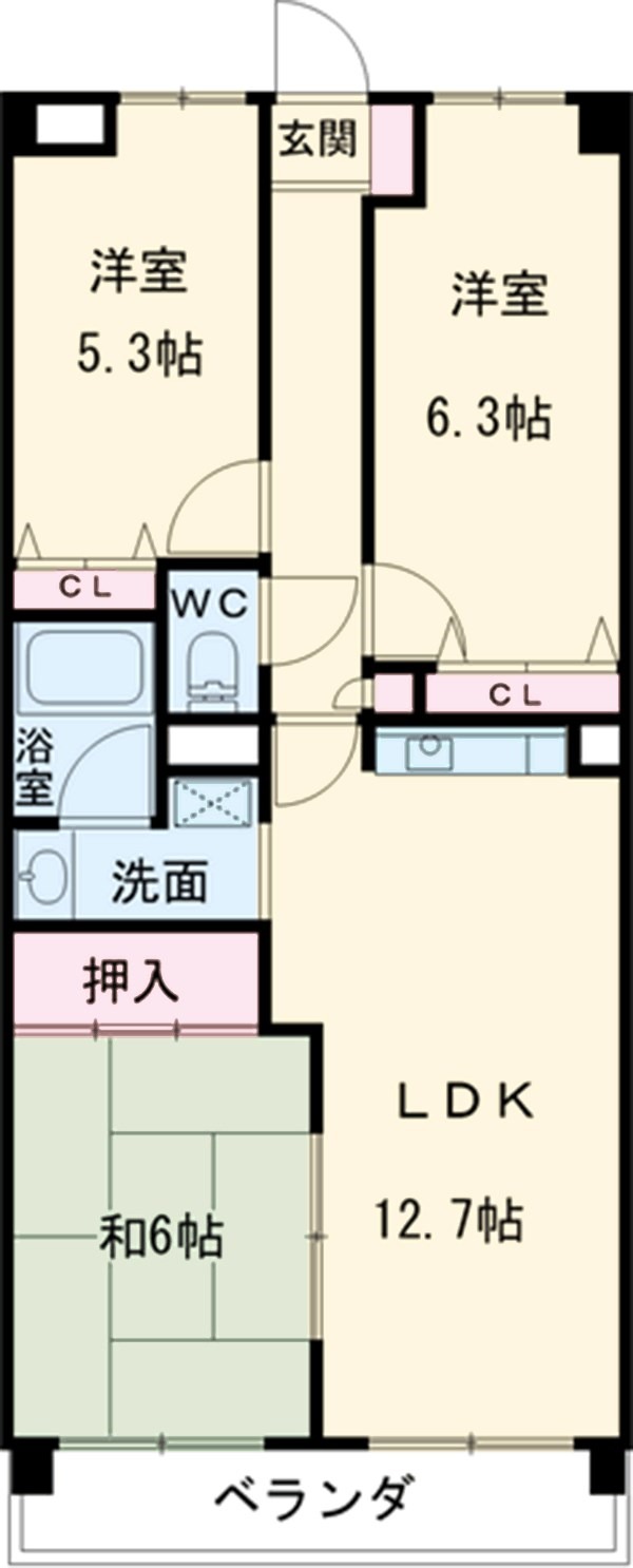 アヴニール小坂の間取り