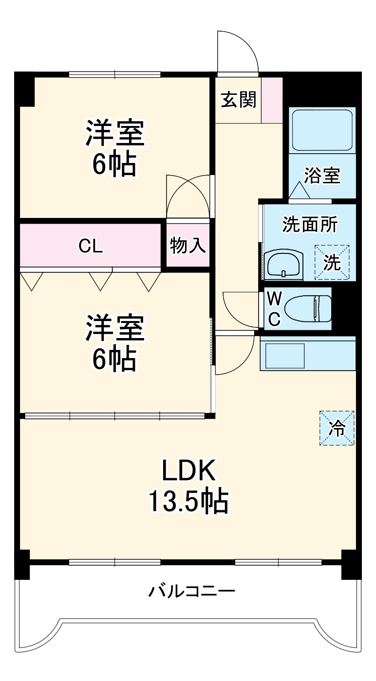 サンロイヤル左右木の間取り