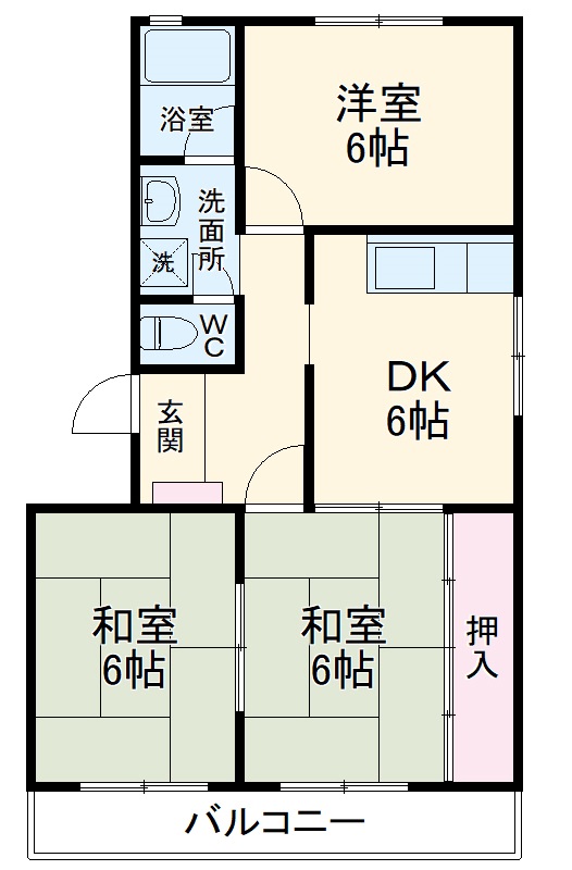 サンライズ須賀の間取り
