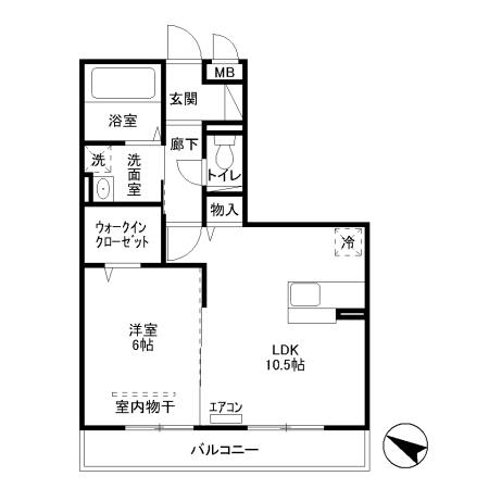 ウィスタリア Gの間取り