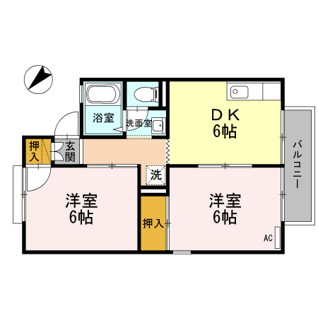 セジュールK2 南の間取り