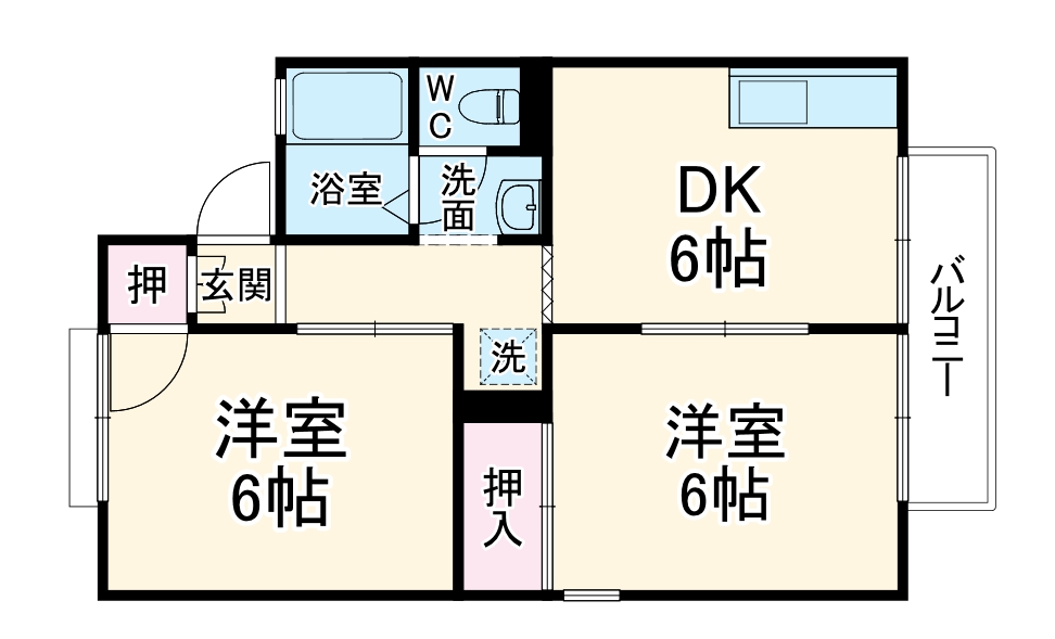 セジュールK2 南の間取り