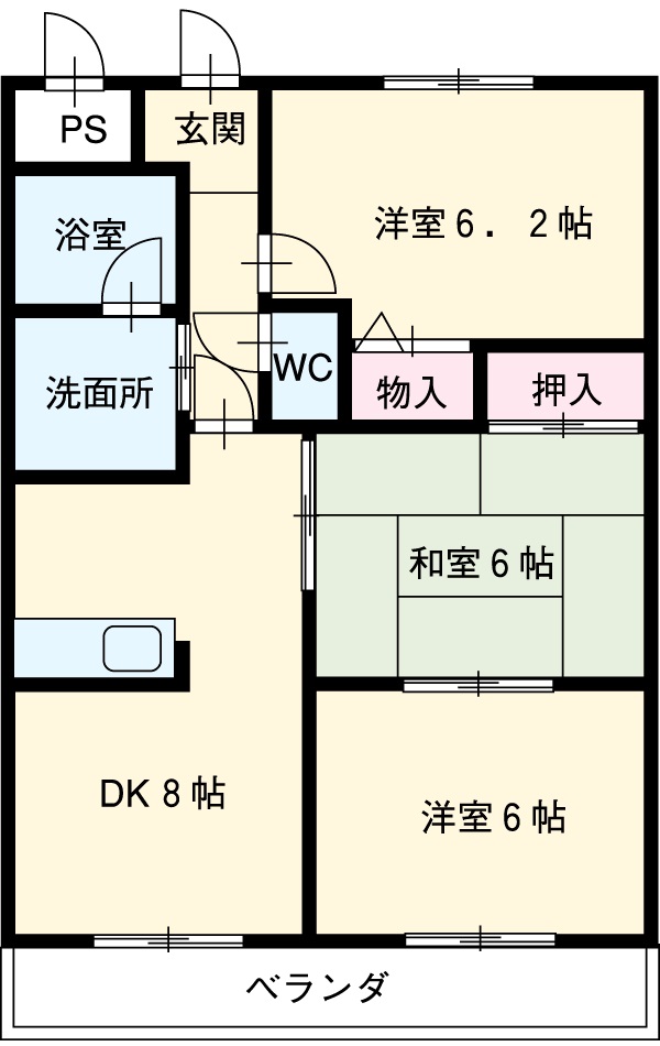 パティオ法華の間取り