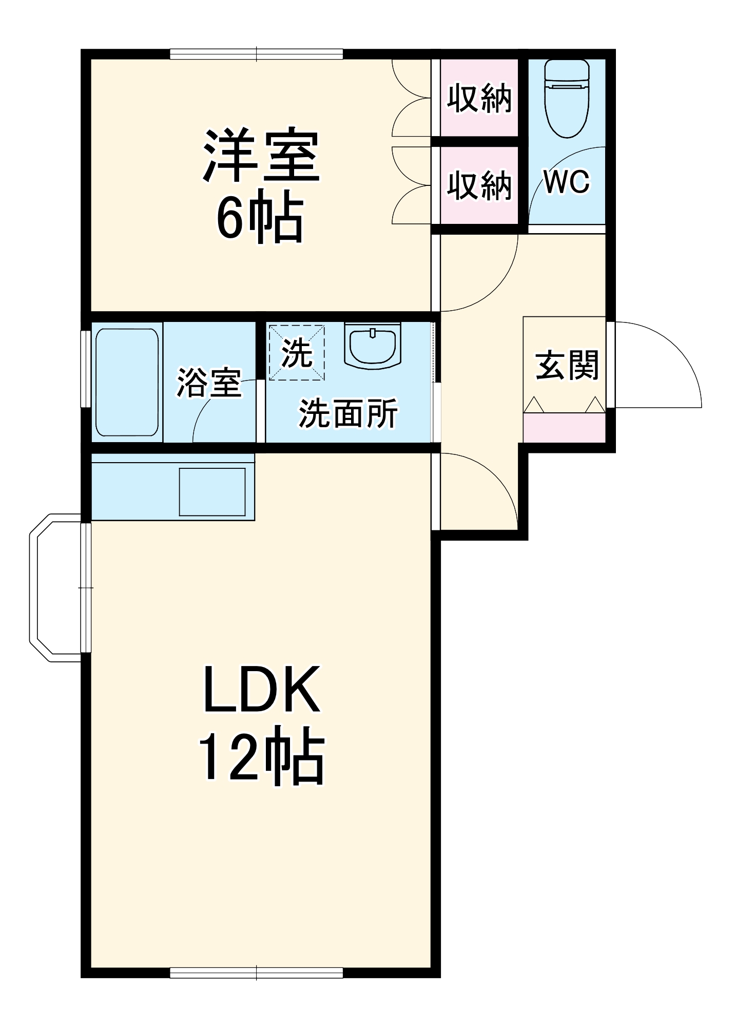 大和ハイツ1号館の間取り
