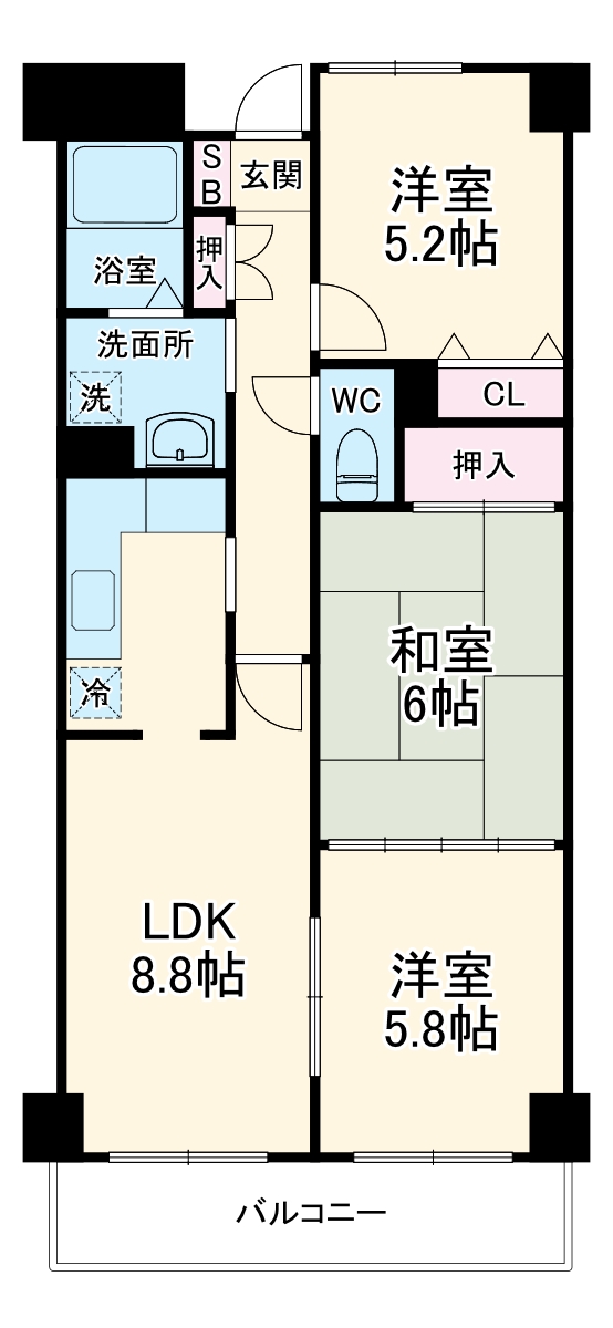 モーニングパーク朝霞の間取り