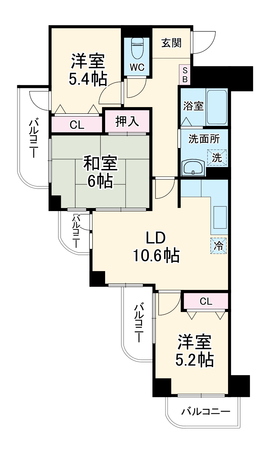 モーニングパーク朝霞の間取り