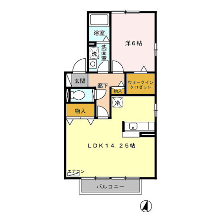 サンモール Bの間取り