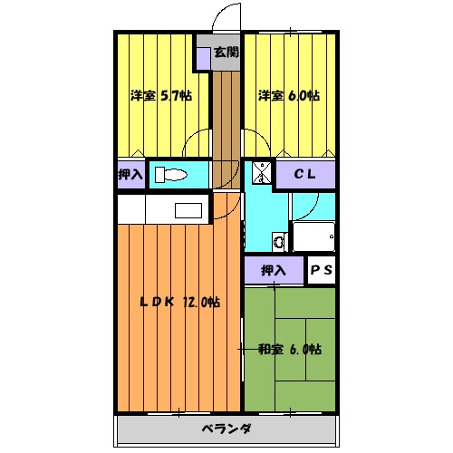 ハイム豊田の間取り