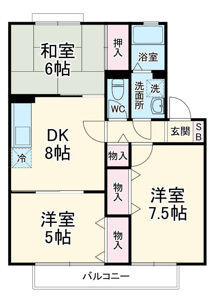 アークヒルズ Bの間取り