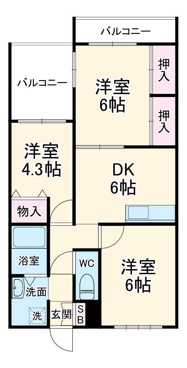 リバティーの間取り