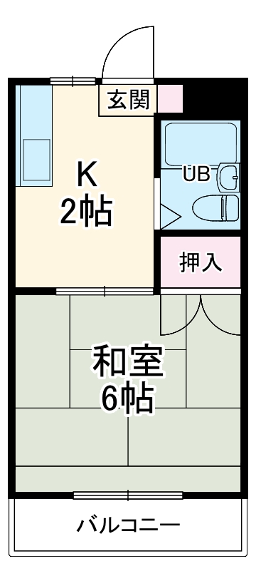 レイクグリーン三好・B207号室の間取り