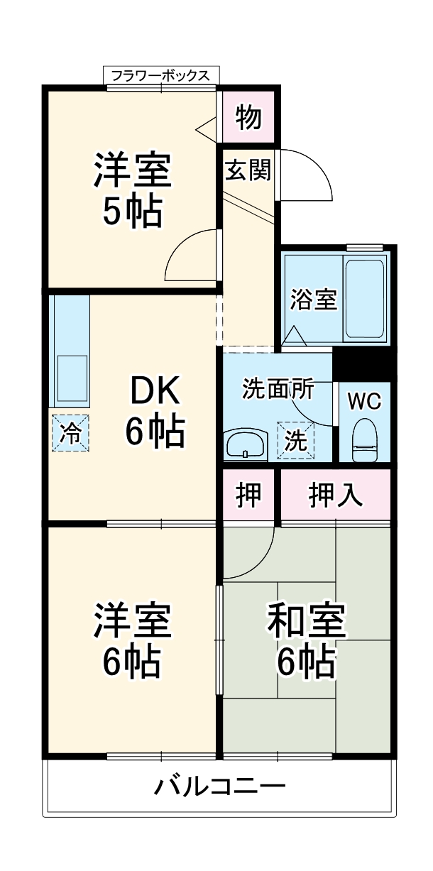 セジュール彩の間取り