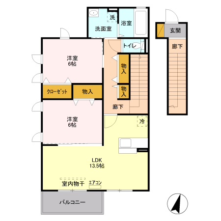 カーサグランデ Aの間取り