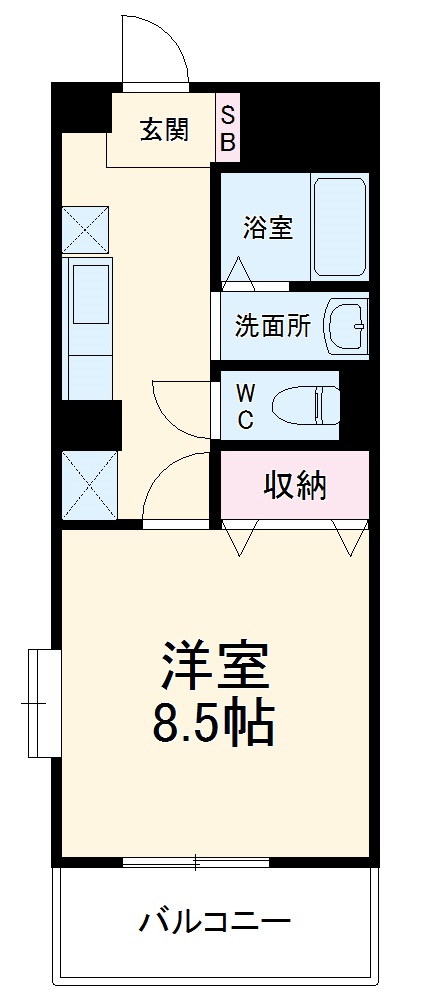 ベイシティ桔梗Vの間取り