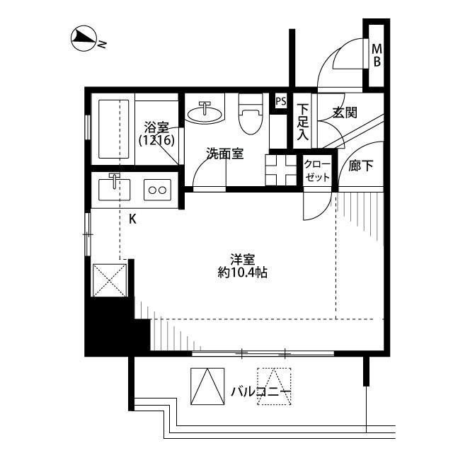 赤羽の完工年月(2007年3月)築の賃貸マンションの間取り