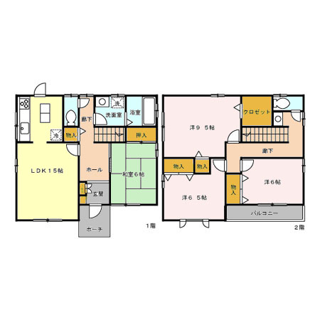 鈴木貸家 01号棟の間取り