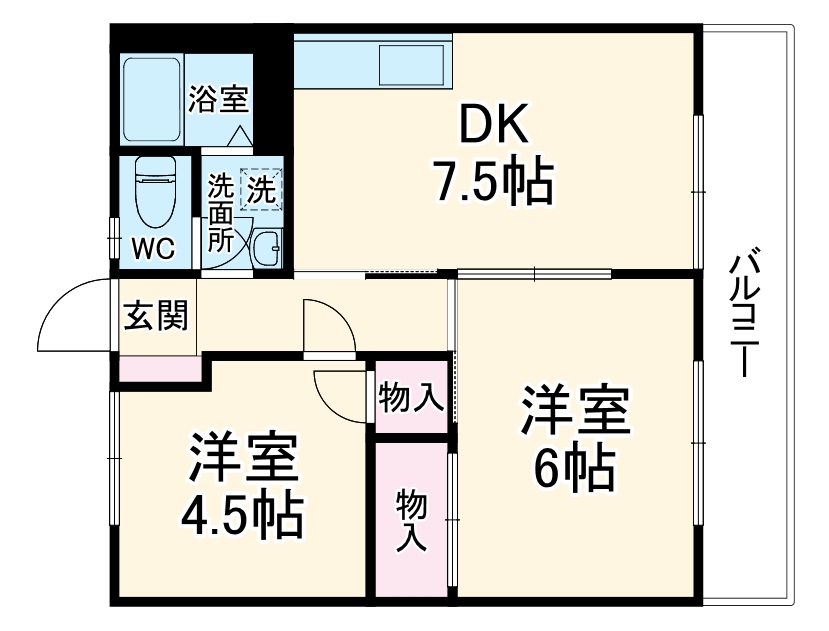 パナハイツ登呂の間取り