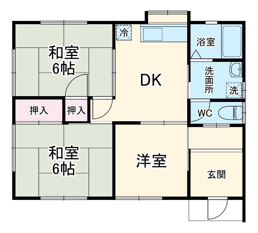 ハイツ岡村の間取り