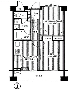 プリムヴェール西尾久メゾンAの間取り