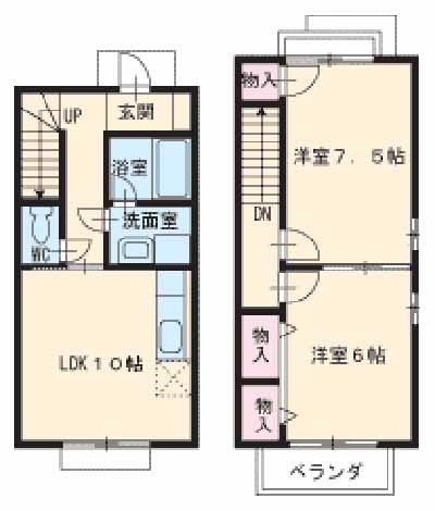 ボナールハイム Aの間取り