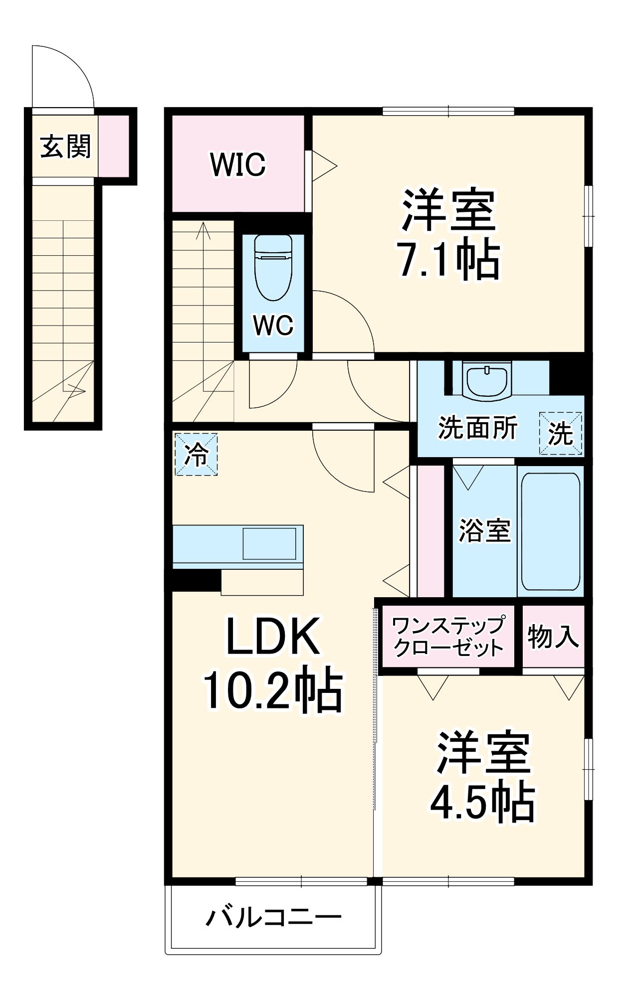 コートプラセール Bの間取り