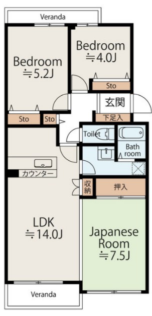 キャピタルマンション志木の間取り