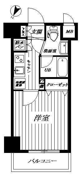 プレール・ドゥーク東京ＮＯＲＴＨⅡ・702号室の間取り