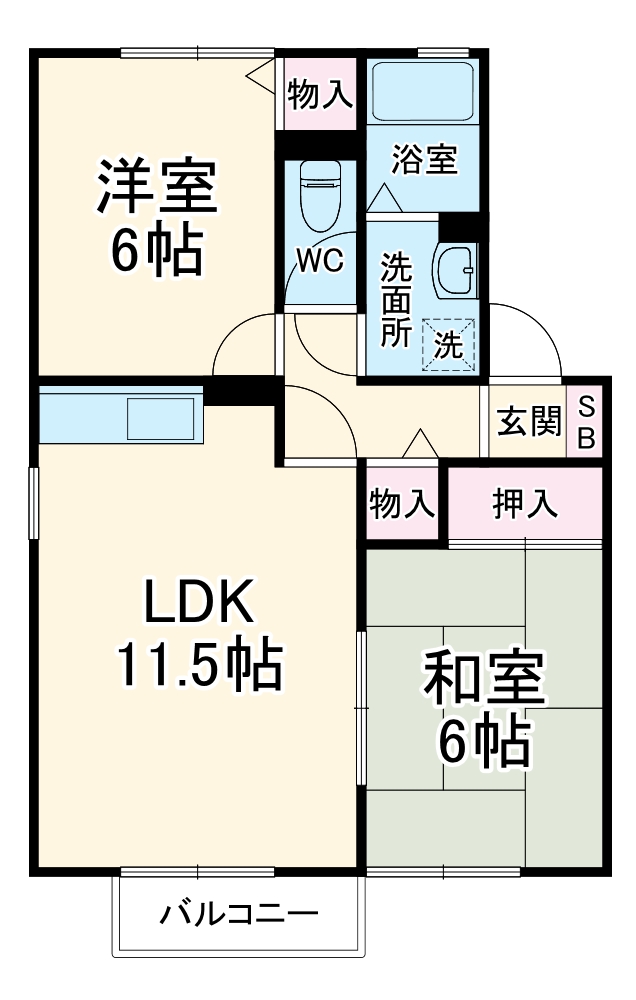 スカイシティー 参番館の間取り