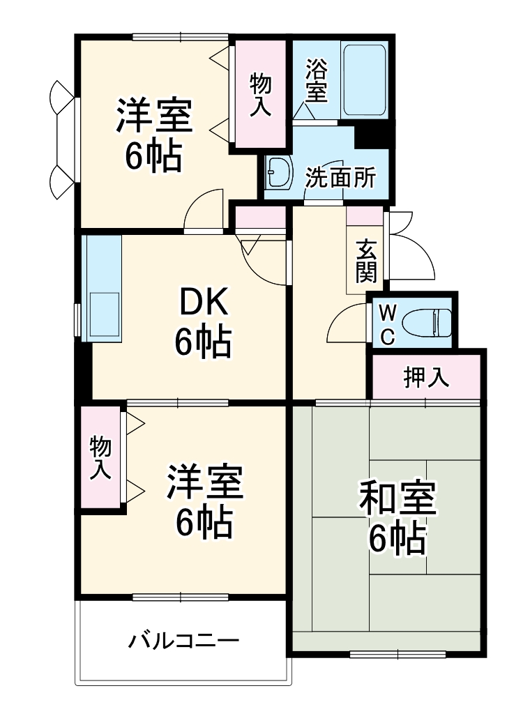 ヴァンベール山口Aの間取り