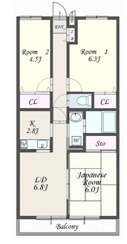 アビターレオオミヤの間取り