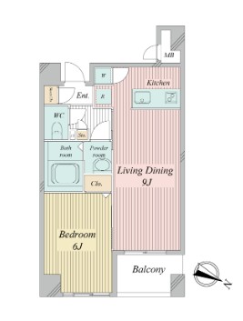 クエスタ高輪の間取り