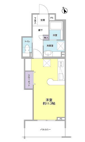 住吉町の完工年月(2015年3月)築の賃貸マンションの間取り