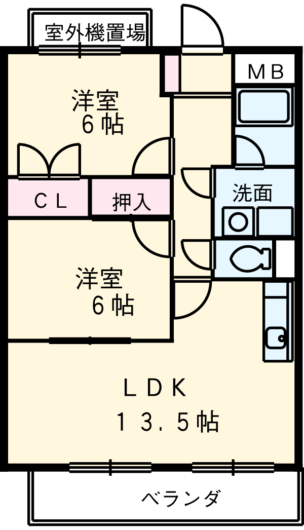 コートレージュⅡの間取り