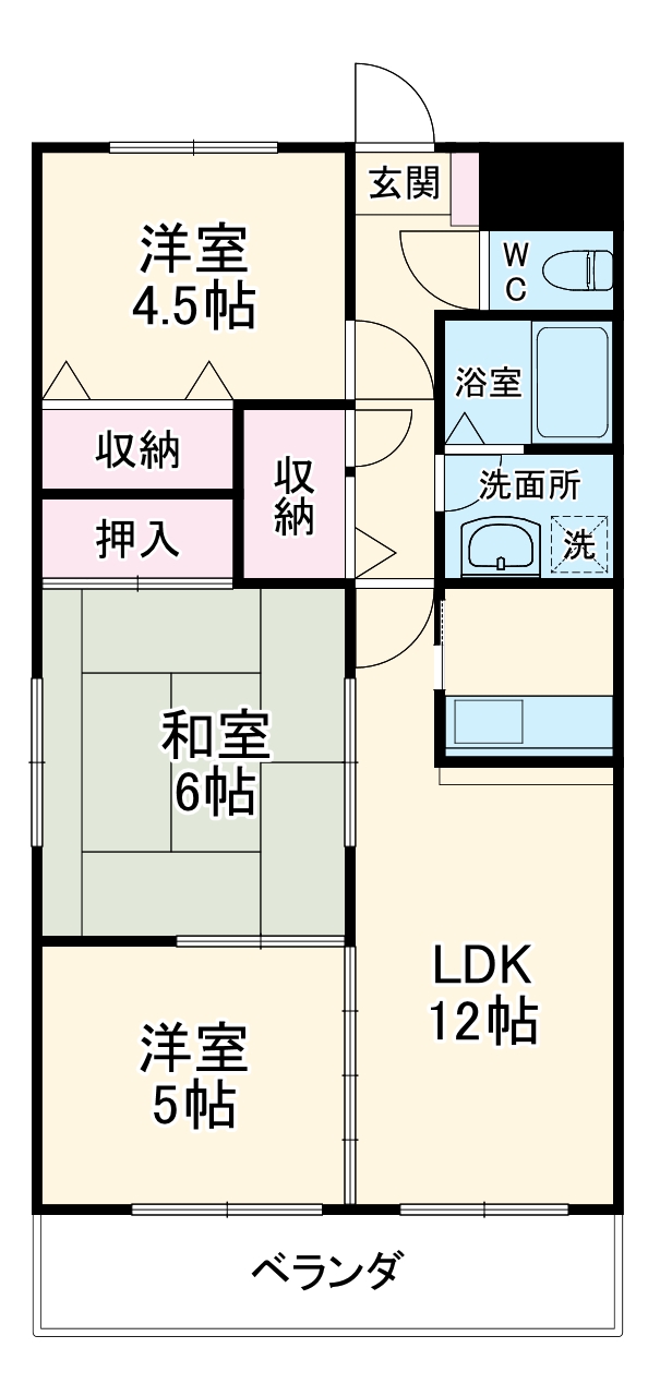 グランツ杉山Ⅲの間取り