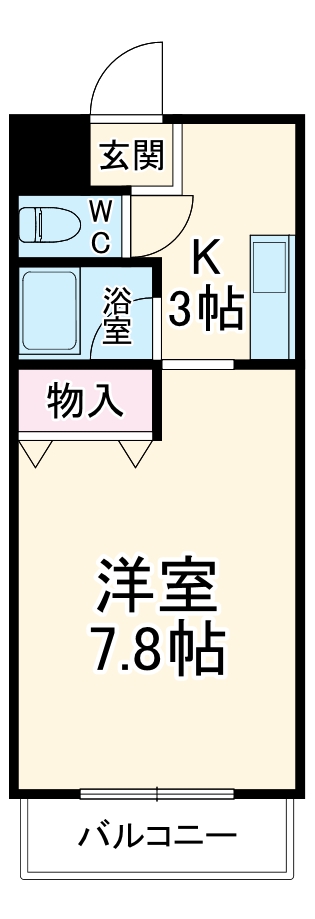 稲荷ハイツの間取り