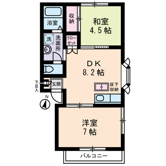 サンハイツ山口の間取り