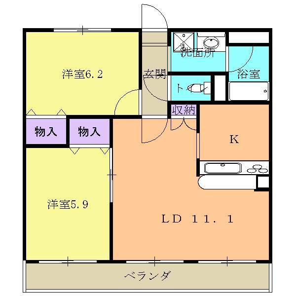 クレセントヒルズの間取り