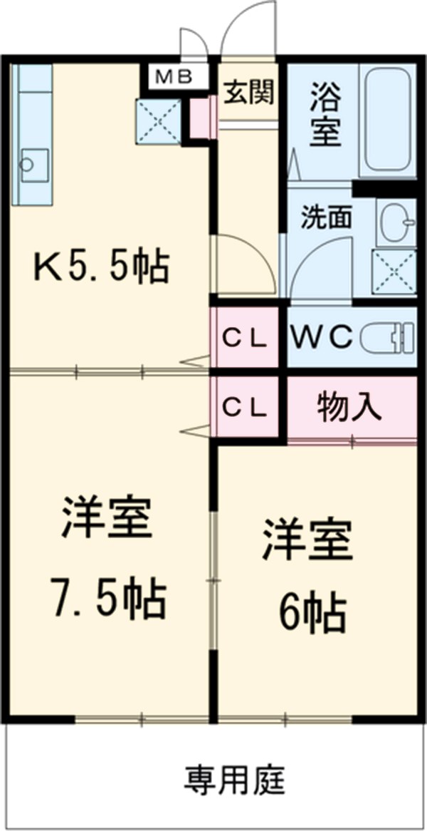 コンフォート岩槻Bの間取り