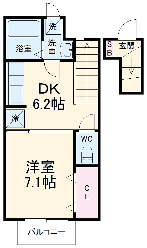 メルヴェーユIの間取り