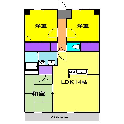 ソシア竜南の間取り