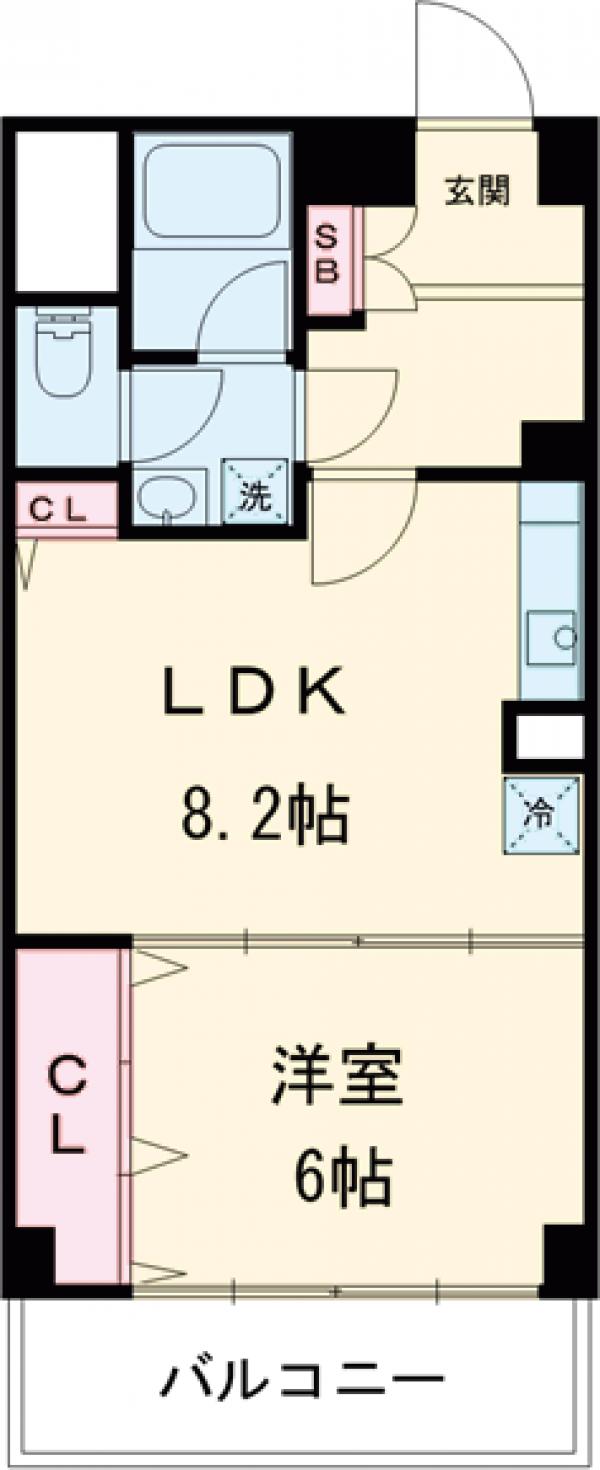 須賀マンション・602号室の間取り