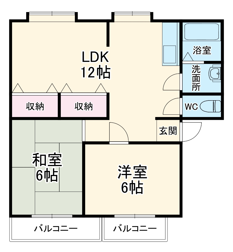 サンビレッジ加倉B棟の間取り
