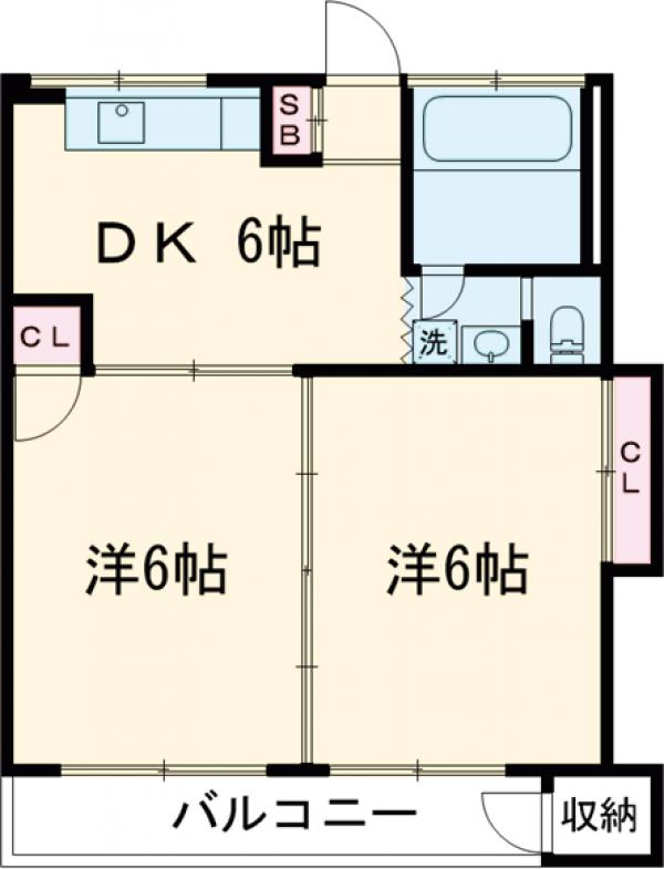 第3横溝コーポの間取り