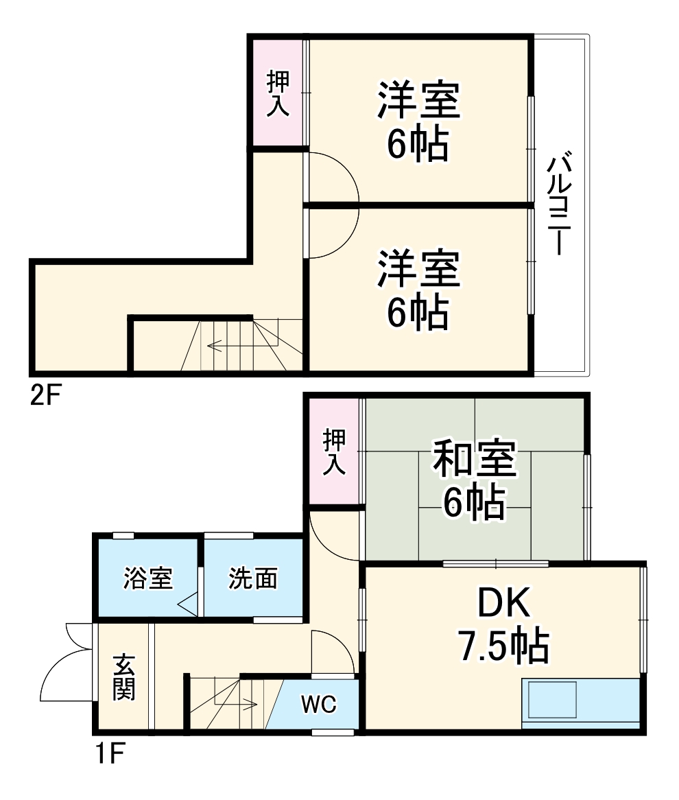 岩田コートハウス 北の間取り