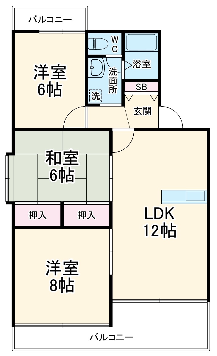 アムールKAMAEⅡの間取り