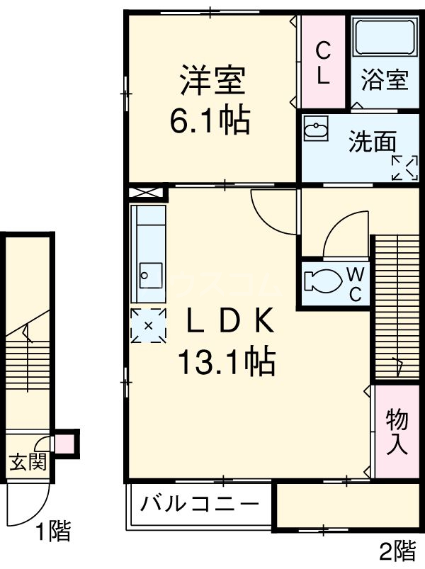 アンプルール リーブル Cielの間取り