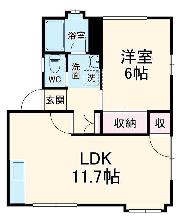 ハイツいわさきAの間取り