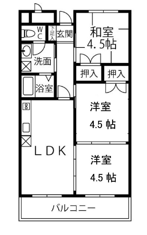 ガーデンコート碌山の間取り